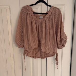 Blush Balloon Sleeve Top